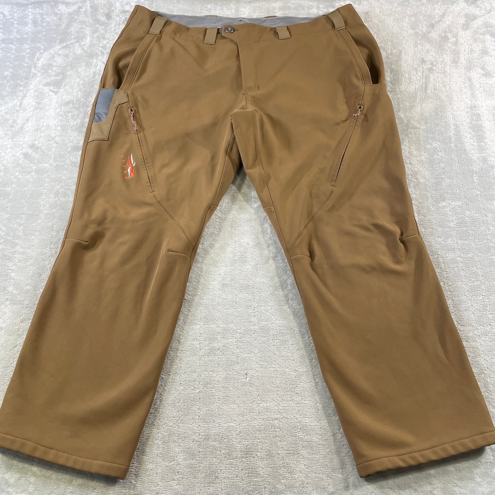 Sitka Dakota Pant Mens 44 Brown Hunting Windstopper Fleece Lined Cargo Woods